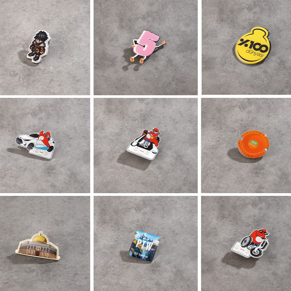 Plasto Rozet (İğneli)